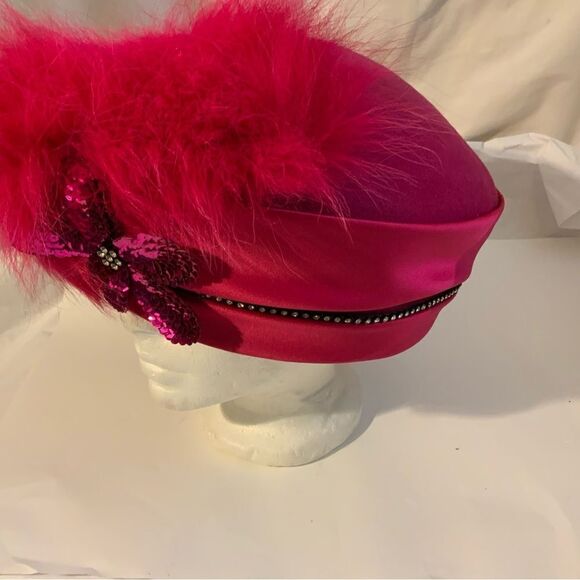 Mr Hi’s Classic  Ladies Pillbox Hat Rhinestone Church Wedding Pink 57.5 cm main image 8